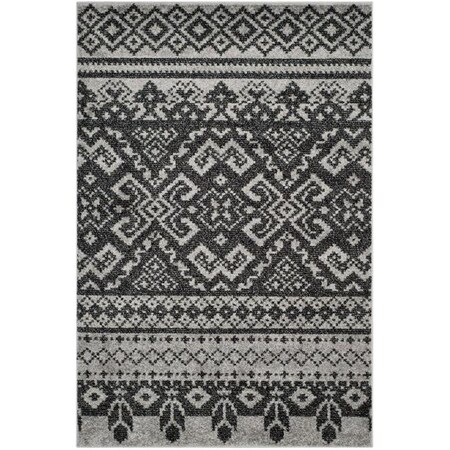 Safavieh 3 x 5 ft. Small Rectangle Casual Adirondack- Silver and Black Power Loomed Rug ADR107A-3